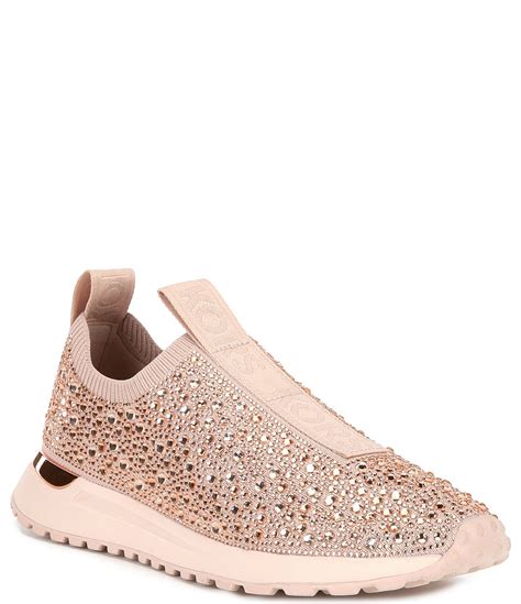 michael kors logo slip on sneakers|Michael Kors rhinestone sneakers.